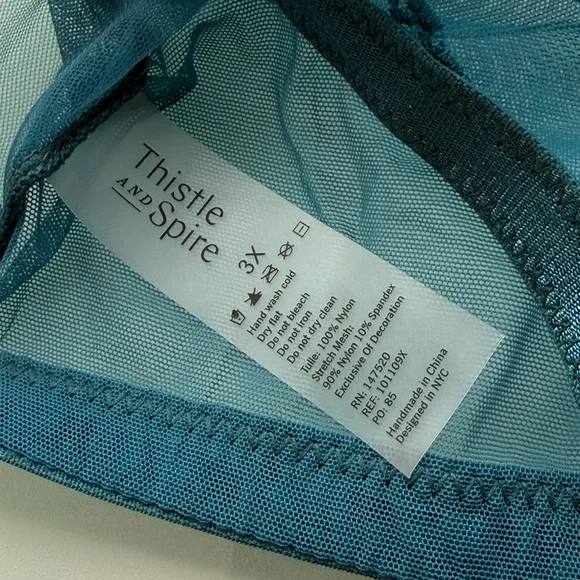 Thistle And Spire - SET Medusa Snake Serpent Bralette + Thong Pacific Teal - 3X - Picture 5 of 12